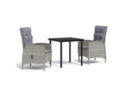 Garden Dining Set, Garden Dining Sets Vidaxl Cinzeto Rattan / Vime (80 Cm Table Length)