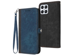 Capa De Couro Para Celular For Honor X30i Com Fivela Lateral E Alça De Mão Dupla Dobrável.