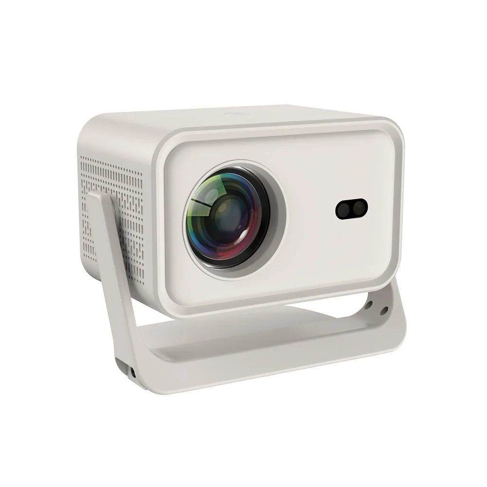 (branco) Projetor 1080p Para Uso Doméstico, Ultra Hd, Projetor De Parede Para Quarto, Wi-fi Para Celular