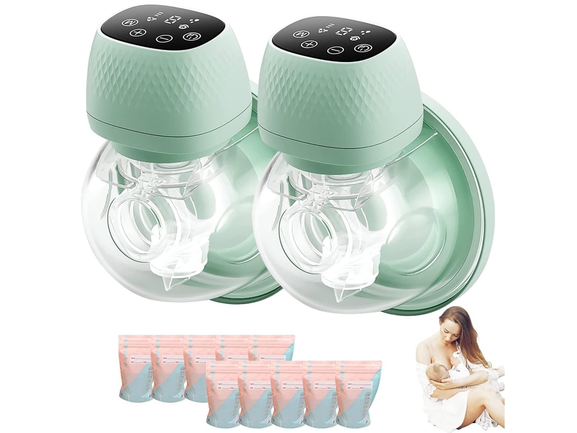 Peças para bomba de leite elétrica BRILVIBERA com 3 modos, 9 níveis de ajuste e 10 sacos para coleta de leite materno (não especificado)