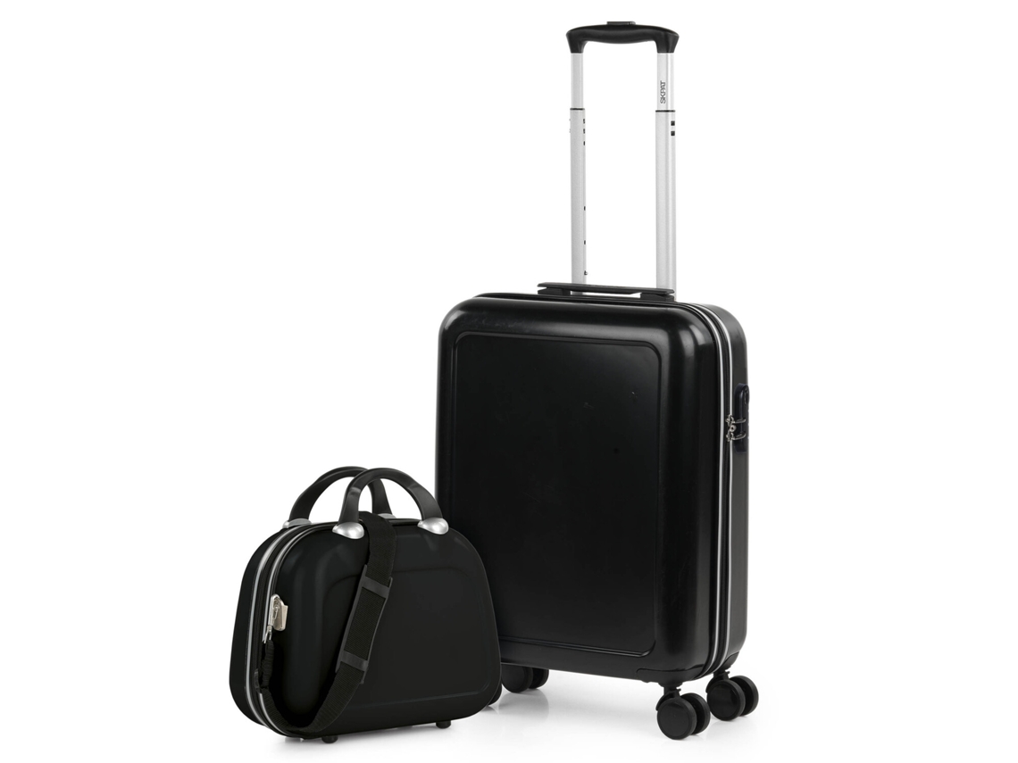 Conjunto de Bagagem Pc ITACA Stickers Preto 40X55X20 Cm 34L