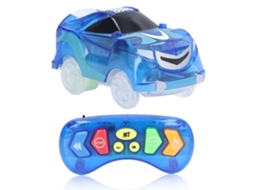 Ats carros de Pista 6 Luces Led com Controle Remoto e Música para Crianças Azul