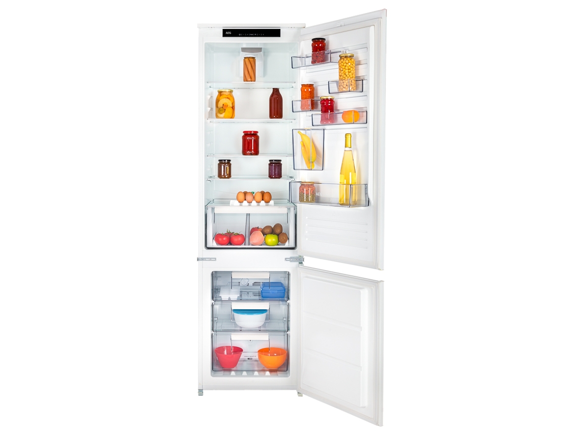 Frigorífico Combinado Encastre AEG SCE819E5TS (No Frost - 188.4 cm - 267 L - Branco)