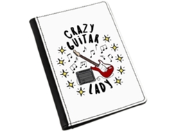 Capa para passaporte Crazy Guitar Woman Stars S/MARCA