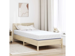 Vidaxl Colchão Branco E Azul 90 X 190 Cm Tecido Jacquard