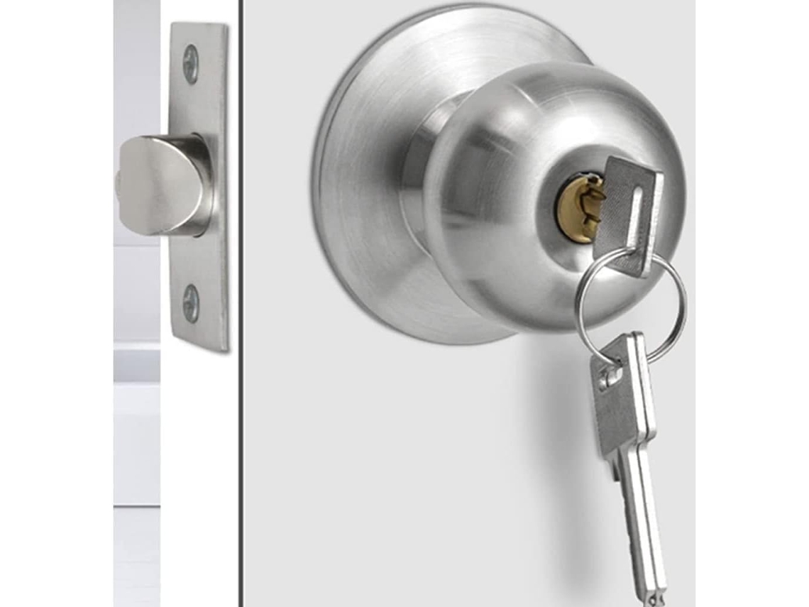Maçaneta Tist com Trava Interna 50 mm resistente aço inox S/MARCA