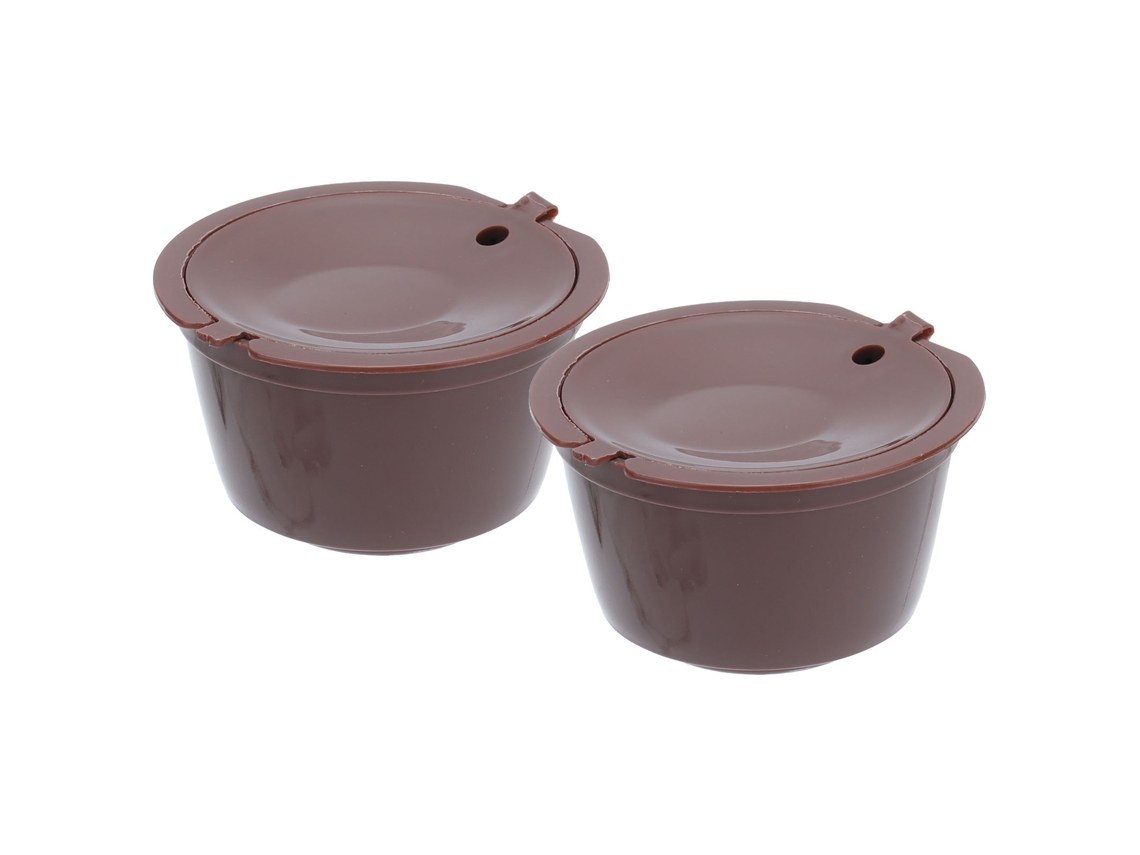 2 filtros de cápsula de café reutilizáveis, ABS, para máquina de café, casa e escritório | S/MARCA