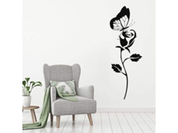 Adesivos de parede em vinil com flores, ideais para decoração de quartos e hotéis, 45x57cm