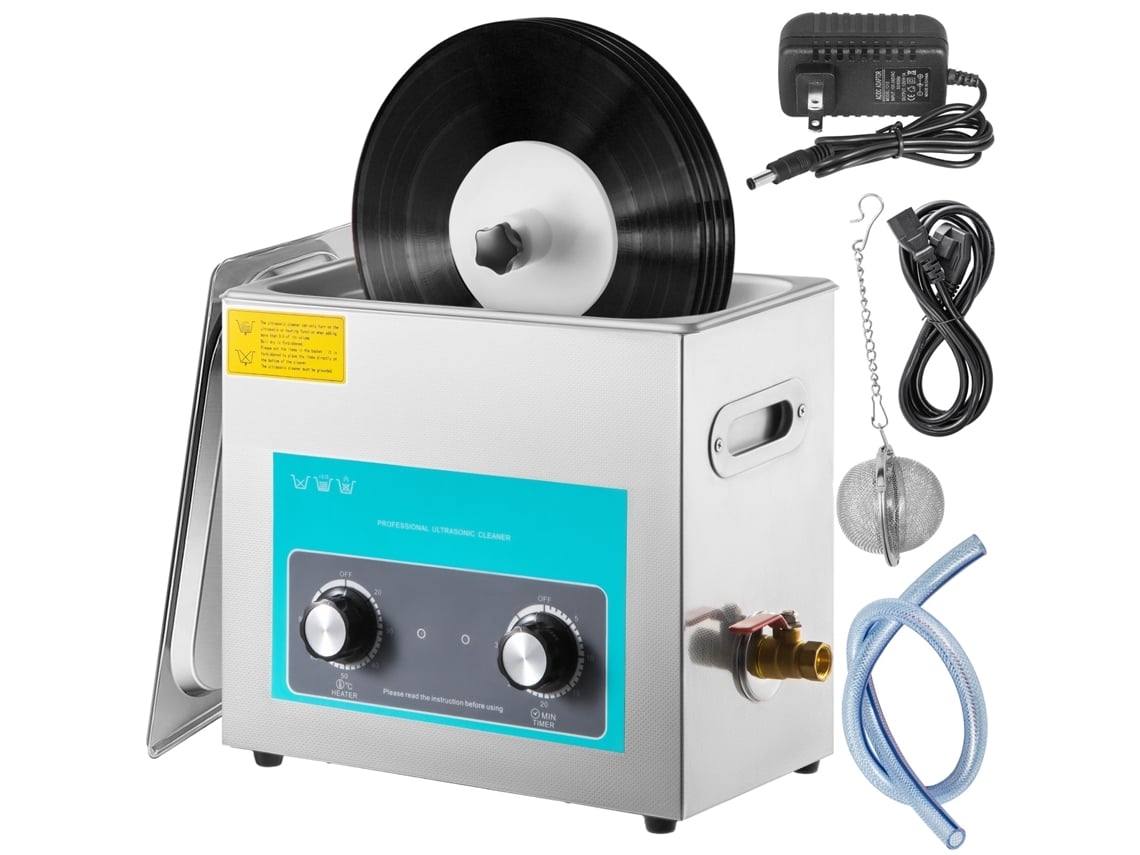 Máquina de Limpeza Ultrasónica VEVOR 304 Stainless Steel Mechanical Knob Control - 6L