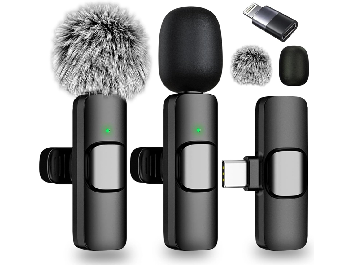 Mini Microfone De Lapela Bluetooth Sem Fios Para Iphone, Android E Ipad Com Cancelamento De Ruído Para Gravação De Vídeo.