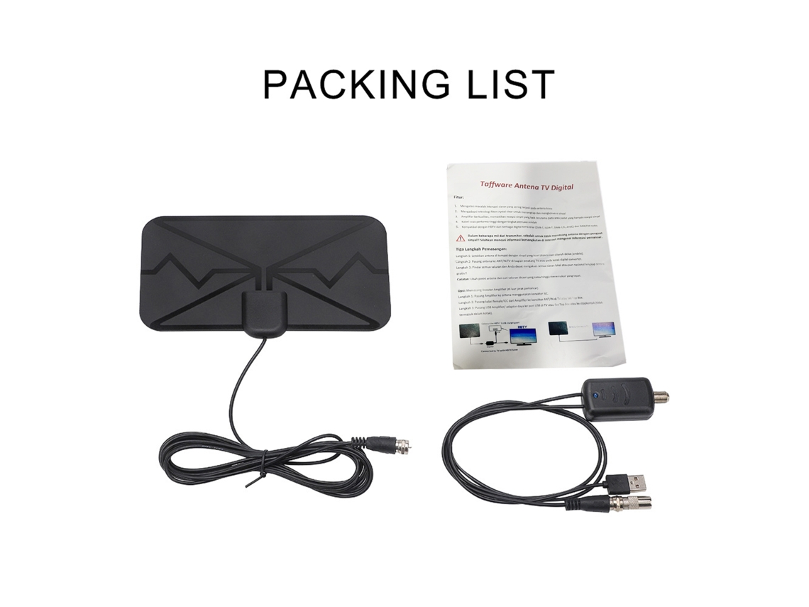 Antena De Tv Digital Interior Laxiscreed Para 4k Hd E Sinal Amplificado