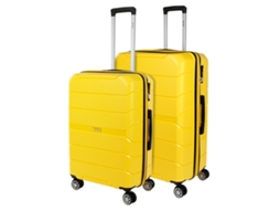 Conjunto de Malas Rígidas Pp JASLEN Venice Amarelo 49X77X32 Cm 105L