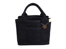 Bolsa de Lona Feminina, Tote, Praia, Bento, Mão, Ombro, Transversal, Casuais e Elegantes, Preta AQUAFORGE