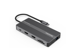 Yizhood 12 em 1 4k USB Tipo C Docking Station HDMI compatível para Macbook Air Dell Laptop Tv Box Preto