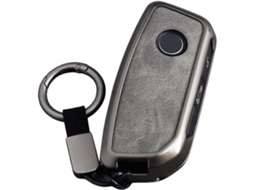 Capa Para Controle Remoto De Carro Em Couro E Metal, Com Chaveiro, Compatível Com Bmw 530i, 540i, 740i, X1, X2, X5, X6