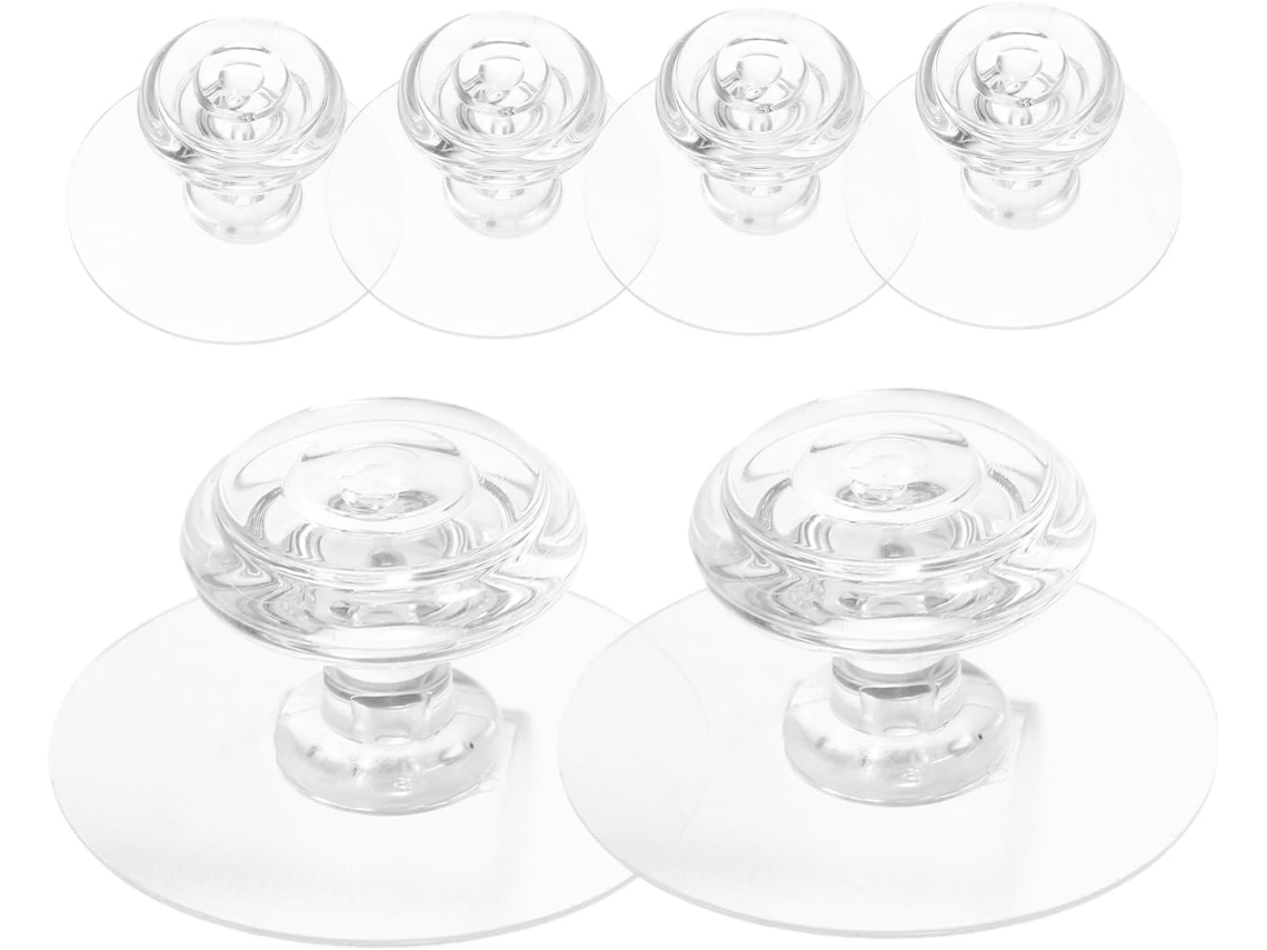 Conjunto De 6 Ganchos De Parede Transparentes, Autoadesivos