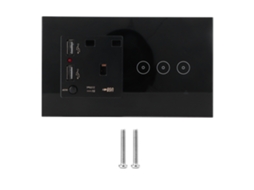 Tomada de Parede Inteligente 3 Gang com Usb, Controle Remoto Wifi Via App, Touch e Segurança