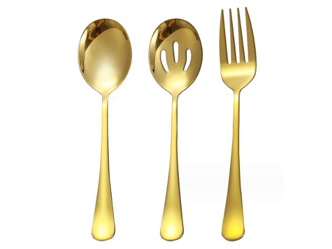 Conjunto de Talheres para Buffet 2 Colheres de Serviço e 2 Garfos RNEMITERY