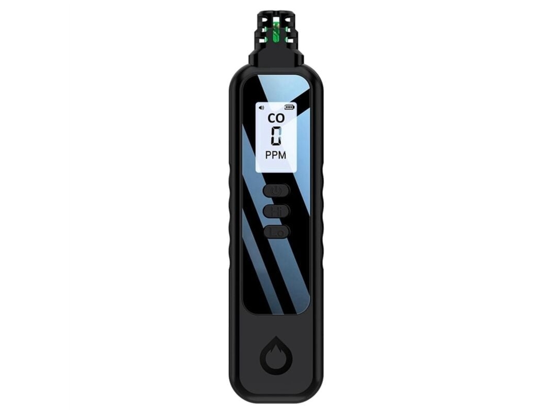 Lurelia Detector De Monóxido De Carbono, Com Visor Lcd, Alarme Sonoro, 2 Pilhas Aaa, Para Viagem, Preto