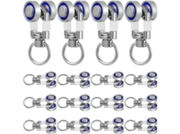 Conjunto De 30 Polias Metálicas Para Varão Cortina, Funcionamento Silencioso E Fácil Instalação, Ideal Para Uso