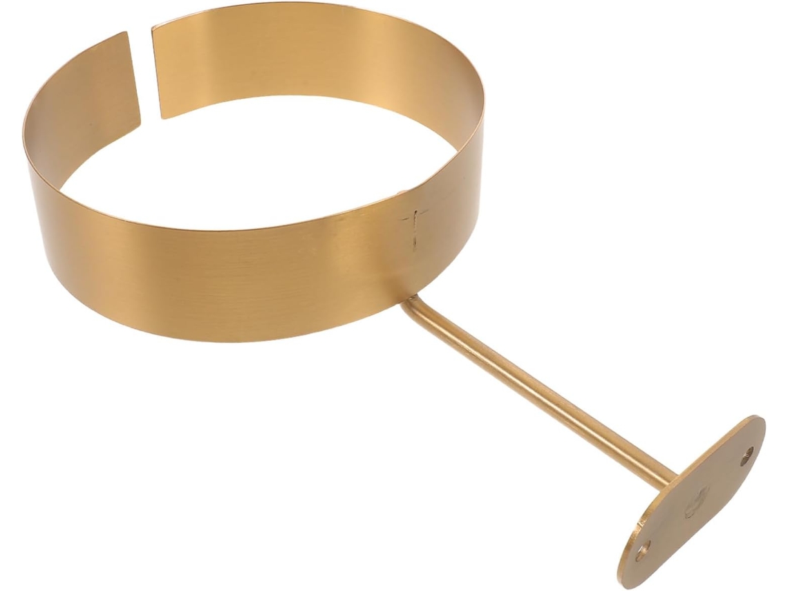 Expositor De Parede Beauvorty Para Roupas, Estrutura Em Camadas De Metal Dourado, Superfície Lisa, Design Retrô E