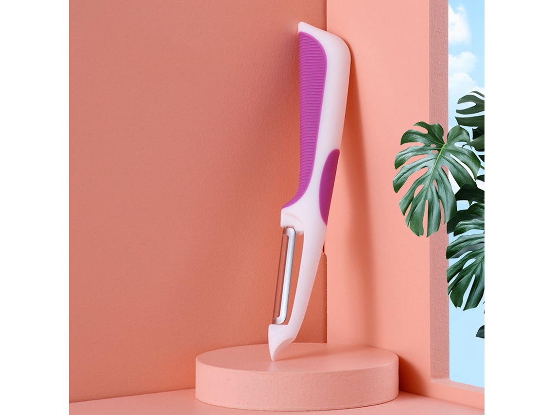 Cortador, Fatiador E Ralador De Aço Inoxidável Para Cozinha, Descascador De Vegetais Roxo SUNNY SPACES