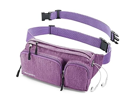 Grande Pochete Roxa Bolsa De Cintura Cinto De Dinheiro Espaçosa Praia Cão Passeio Esportes Beeworks