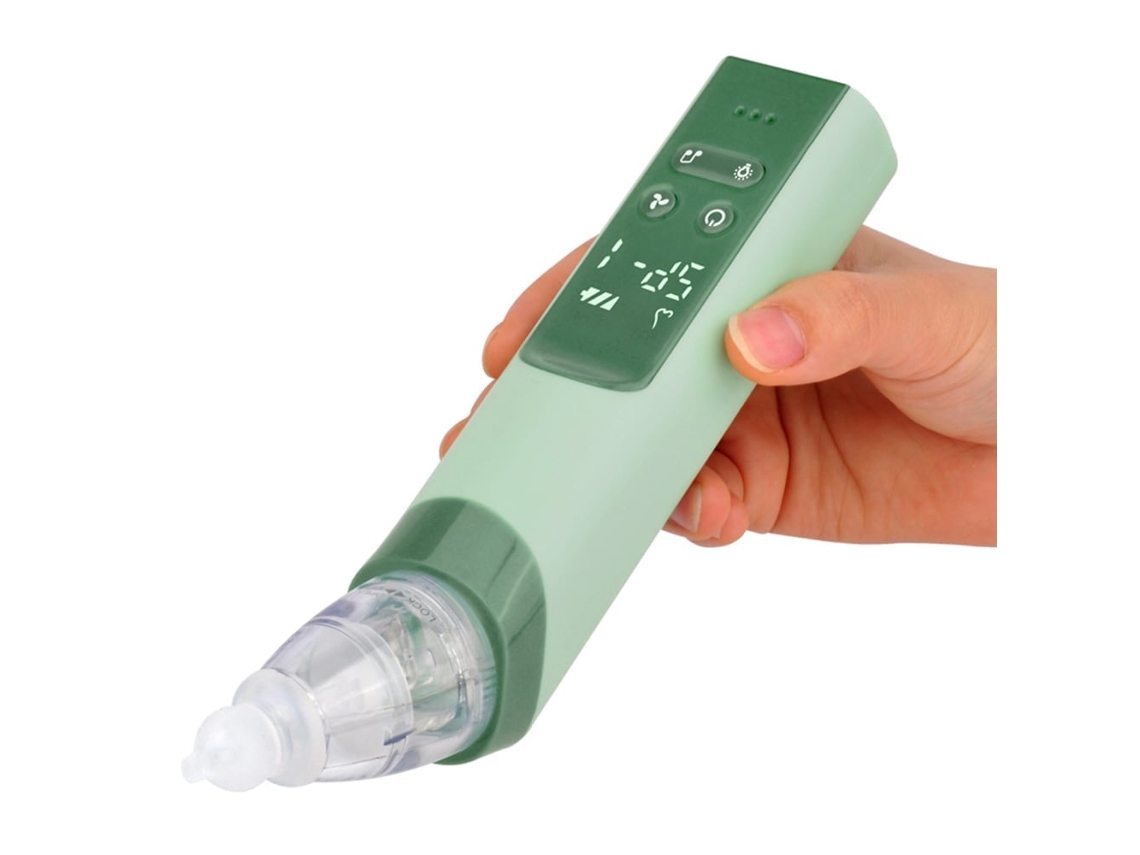 Primerox aspirador Nasal Elétrico Bebê com 3 Pontas Silicone, Luz e Música, 3 Níveis de Sucção