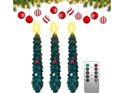 Bougies Led Sem Chama, Bougies Elétricos Para Sapin De Noël Com Controle Remoto Para Festas, Decoração D Gokoco
