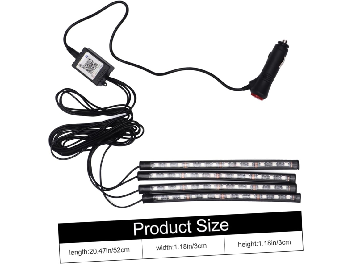 Conjunto De 12 Peças De Luzes Led Para Carro Com Leds Que Mudam De Cor.