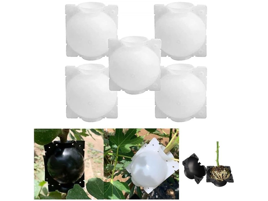 Conjunto De 5 Bolas Reutilizáveis De Alta Pressão Para Enxertia E Enraizamento De Plantas, 8cm, Plástico Pp Resistente