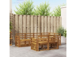 Vidaxl Conjunto De Sofá Sectional 7 Pcs Natural