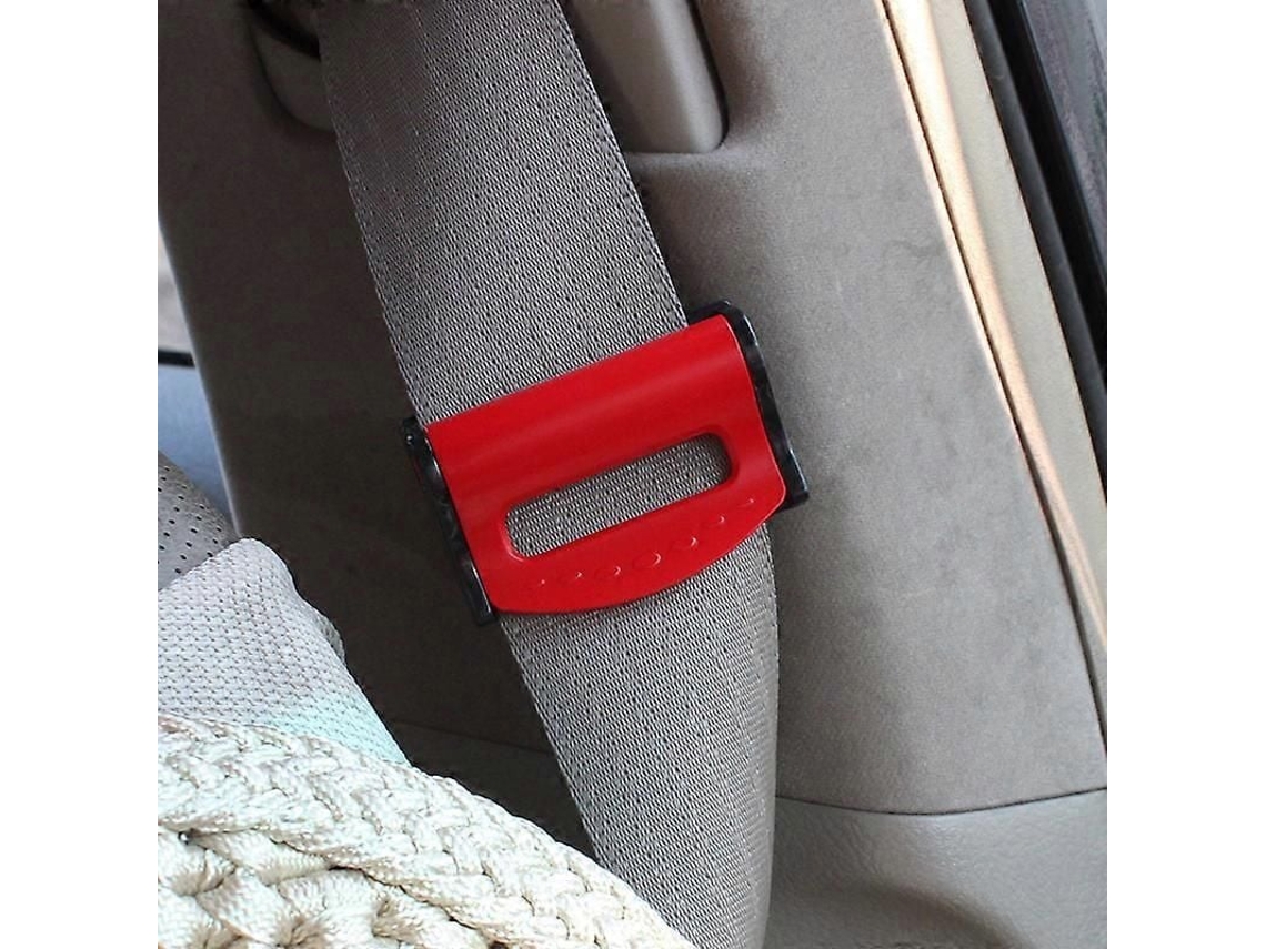 Conjunto Vermelho de 4 Tampões Anti fivela Cinto Segurança Fivela GOKOCO