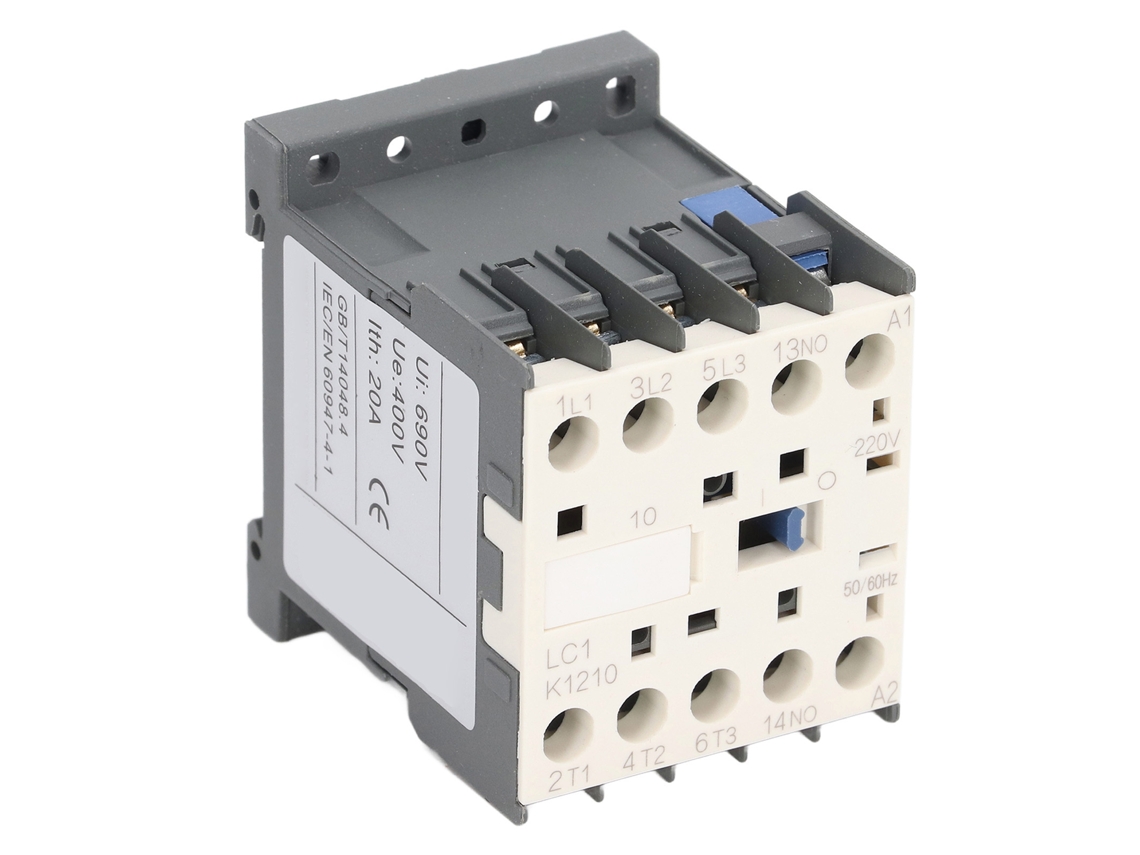 Contator Ac De Alta Sensibilidade Contatos De Ponta De Prata Espessada Elétrico Industrial 220v 20a 3 Polos