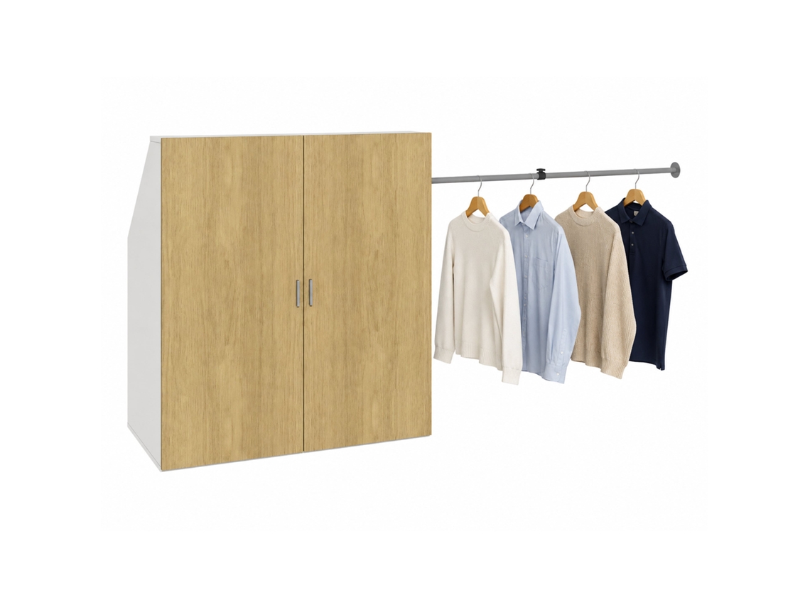 Guarda roupa de Madeira com Teto Inclinado, Dacho L VCM