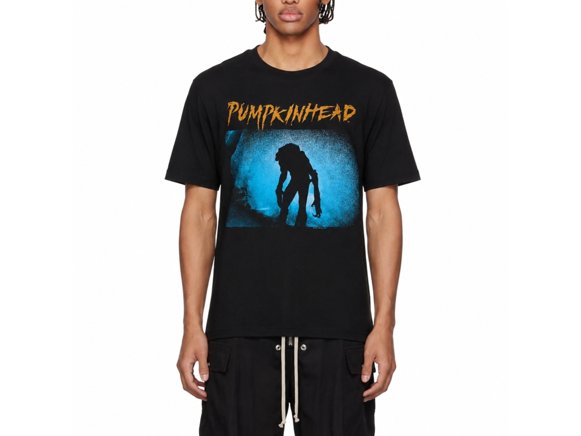 Rockinstone Pumpkinhead Movie Silhouette Black Adult T-shirt Size:xxxl