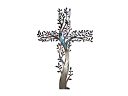 Laxiscreed Arte De Parede Em Metal Com Cruz Para Decoração Interior Elegante