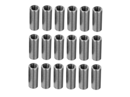 Conjunto De 20 Porcas Conexão Cilíndricas Em Aço Inoxidável, Com Rosca Precisa E Resistência À Corrosão Para Soldagem