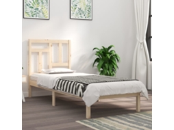Cama Sem Colchão 90x200 Cm Madeira De Pinho Maciça