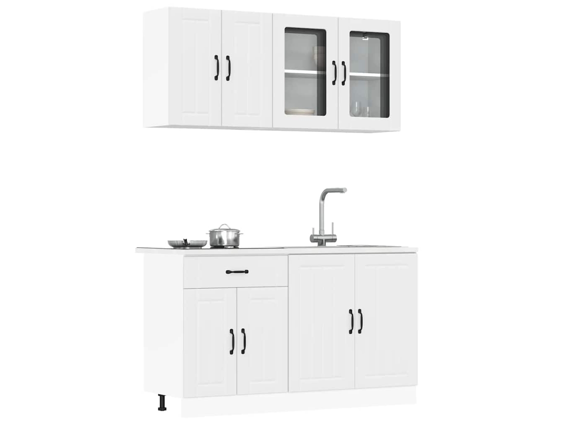 Conjunto de 4 Armários HARLANV1 com Branco
