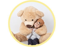 Peluche FAMOSA Urso De Peluche Grande Com Laço(140 cm)