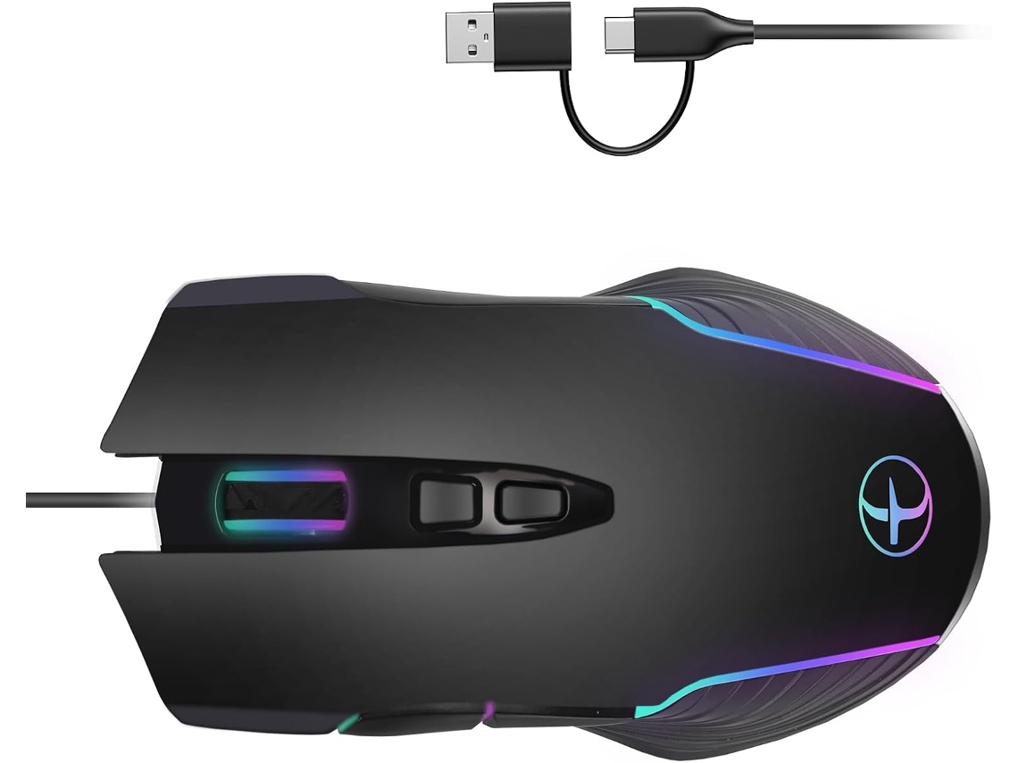 Fone De Ouvido Gamer Ergonômico Com Fio Usb-c Para Usb-a,