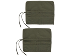 2pcs Funda Rollable Para Pinceles De Pintura Lienzo Estuche Almacenamiento Pinceles Óleo Gouache Artista