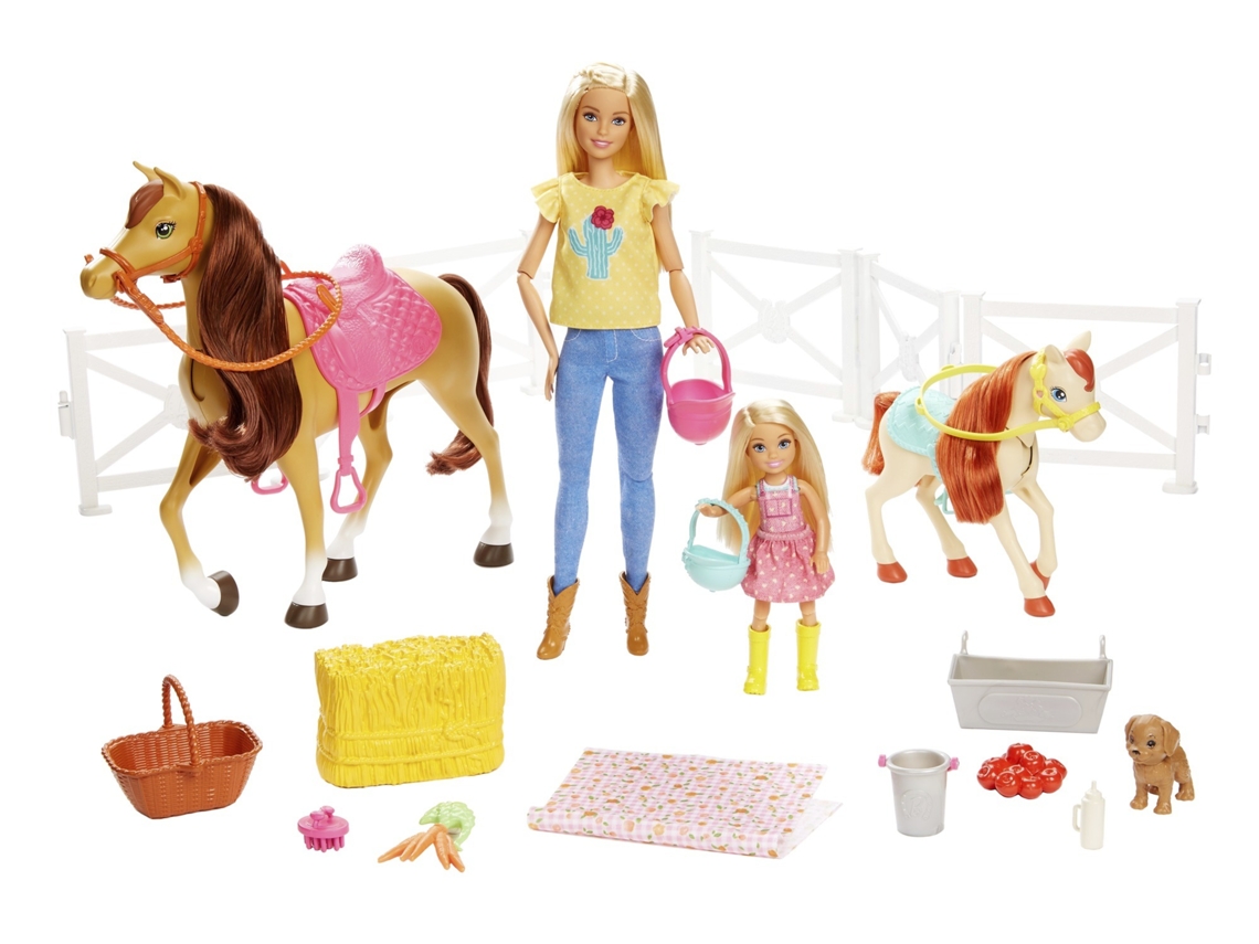 Barbie - Boneca Com Chelsea E Cavalinhos