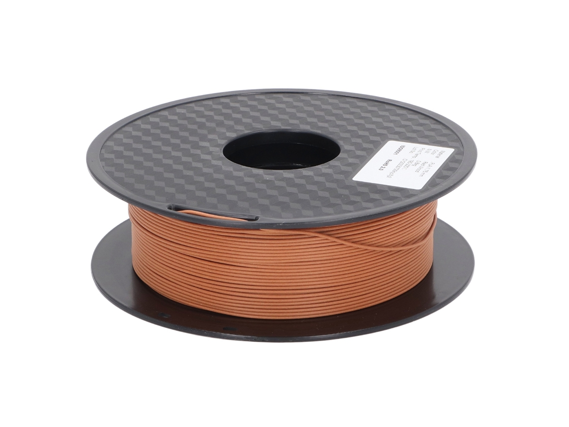 Filamento PLA para Impressora 3D 1.75mm Cor Madeira Vermelha Brilhante Inbloqueável S/MARCA