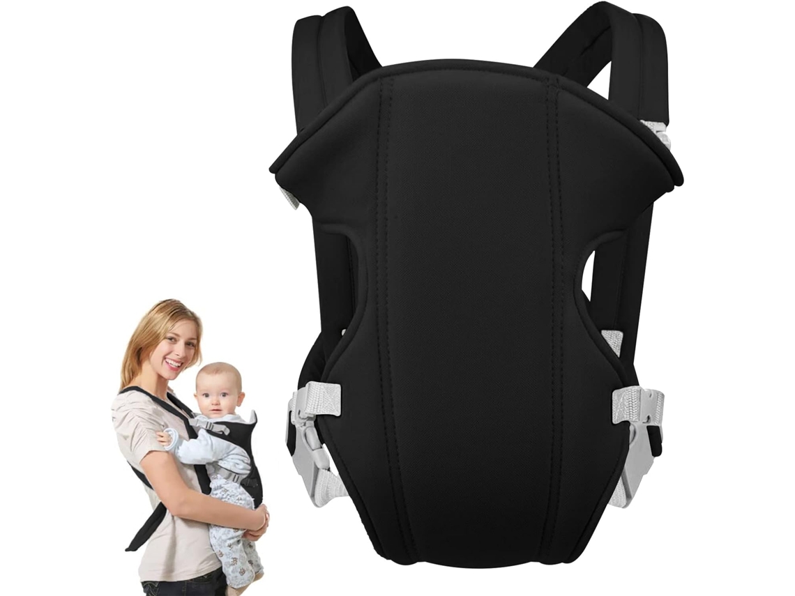 Canguru para Bebê Digitallab 3 em 1 (3-16 meses), transporte frontal e traseiro, para crianças de 3 a 10 kg (preto)