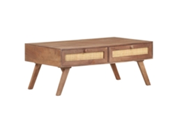 Vidaxl Mesa De Centro Em Madeira De Mangueira Maciça 100x60x40 Cm