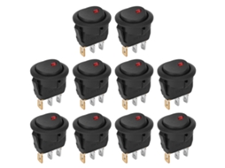 Laxiscreed Interruptor Redondo À Proa De Barco 12v À Prova D'água Com Led