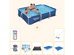 Bestway Piscina Bestway Steel Pro Retangular - 300x201x66 Cm - 8-peças S21561