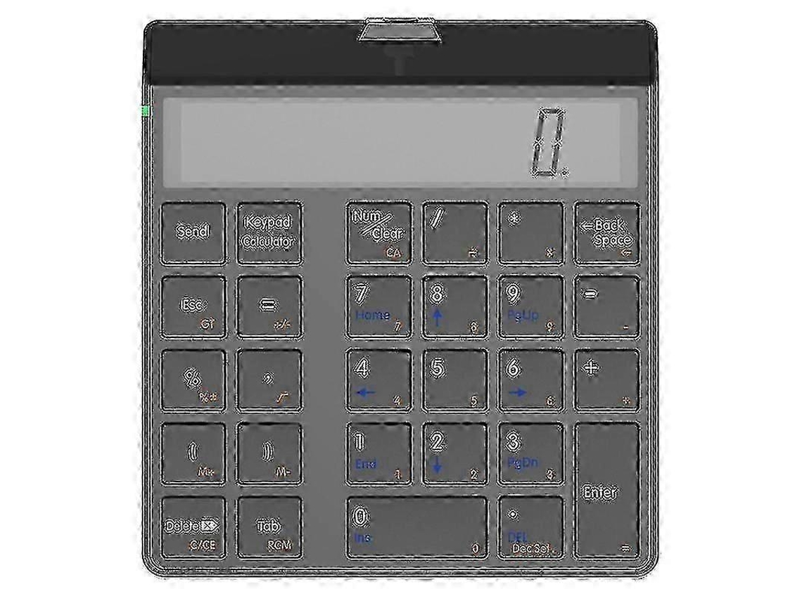 Teclado Numérico 4.0 Bluetooth Com Função De Calculadora De Exibição 2 Em 1 Teclado Numérico E Calculadora Everley891
